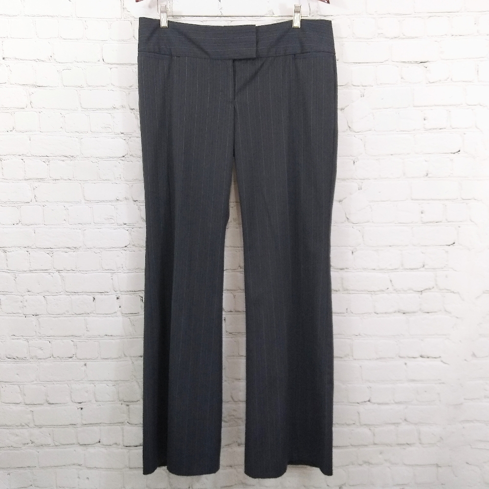 Express Design Studio gray striped editor pants